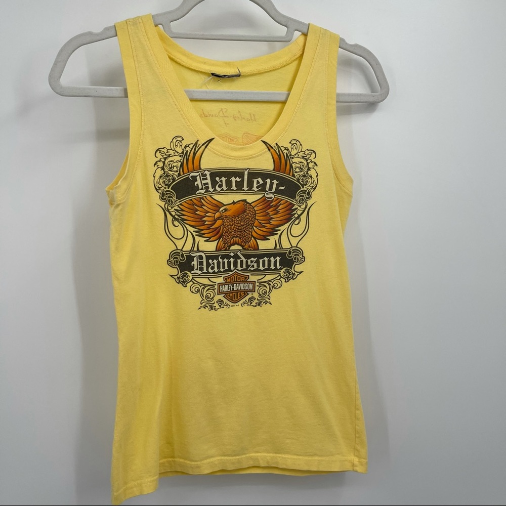 Harley Davidson Tank Top Size S Yellow